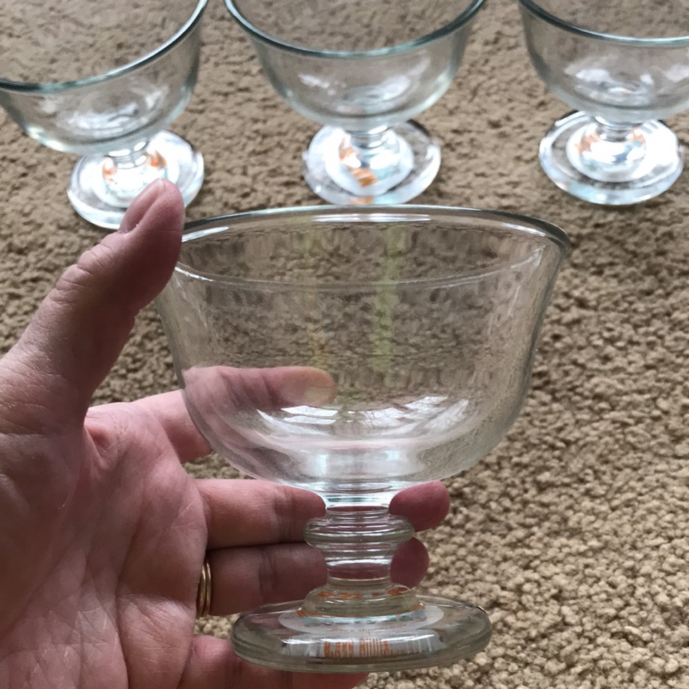 NWT Vintage Martha Stewart Compote Glasses Set of 4